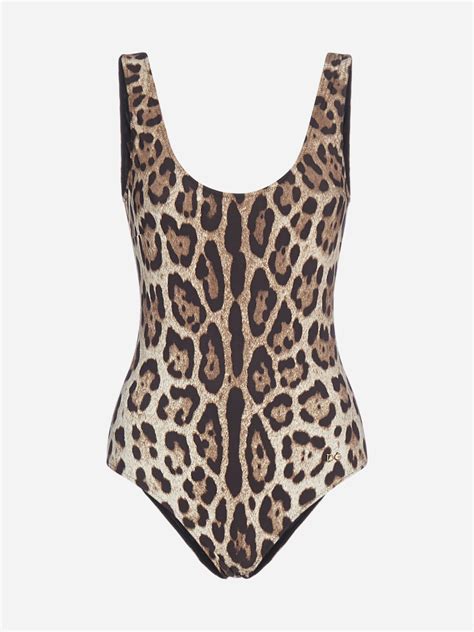 dolce and gabbana leopard swimsuit